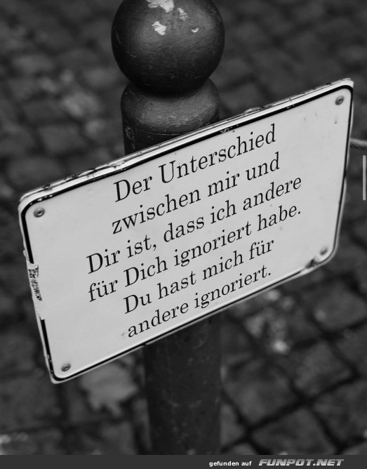 Herziger Spruch 'Der Unterschied'