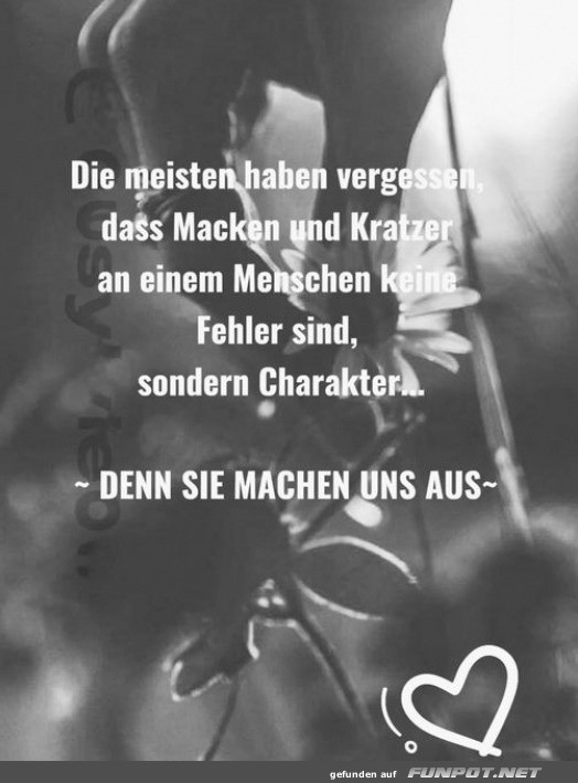 Macken und Kratzer