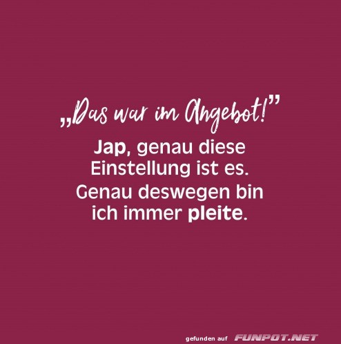 Das war im Angebot Das war im Angebot