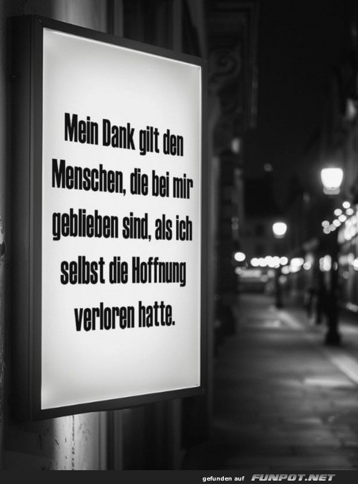 herziger Spruch 'Mein Dank'