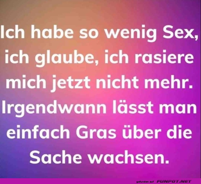 Wenig Sex