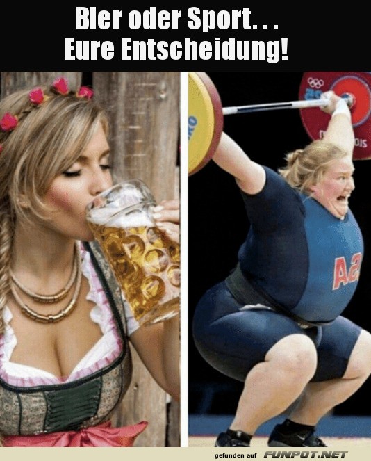 Bier oder Sport