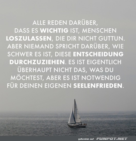 herziger Spruch 'Menschen loslassen'