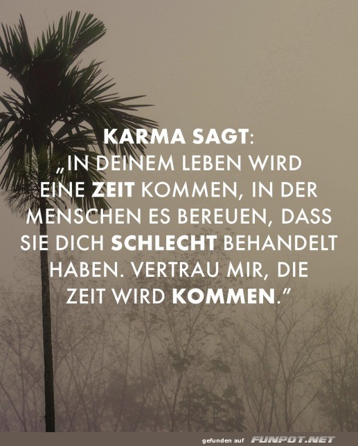 Karma sagt