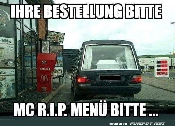 Die Bestellung bitte