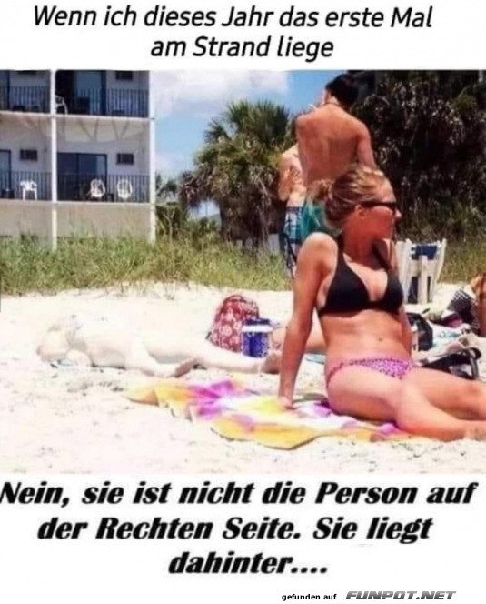 Das erste mal am Strand