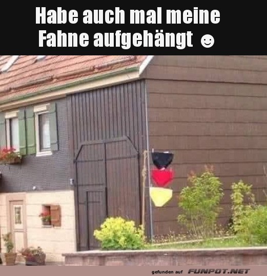 Fahne aufgehngt