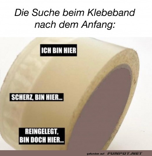 Anfang vom Klebeband