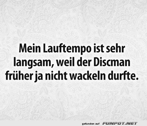 Mein Lauftempo