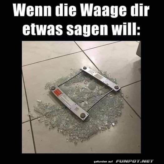 Die Waage will dir was sagen