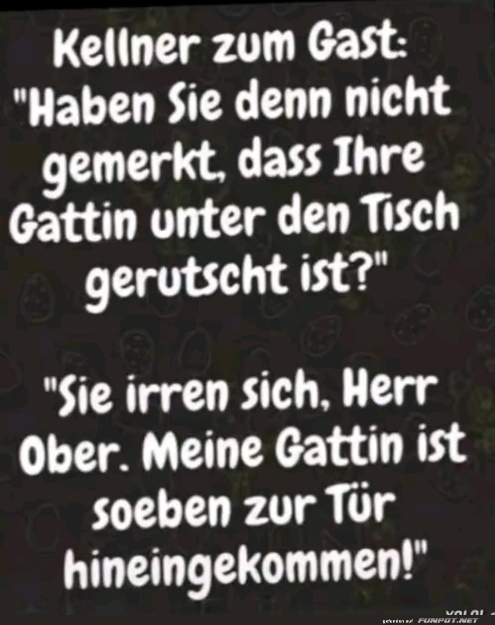 Kellner zum Gast