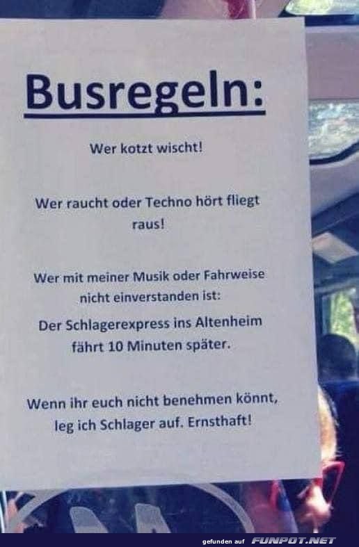 Bus-Regeln