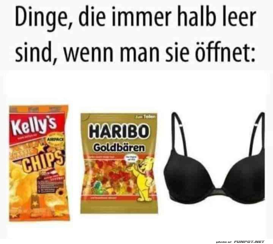 Immer halb leer