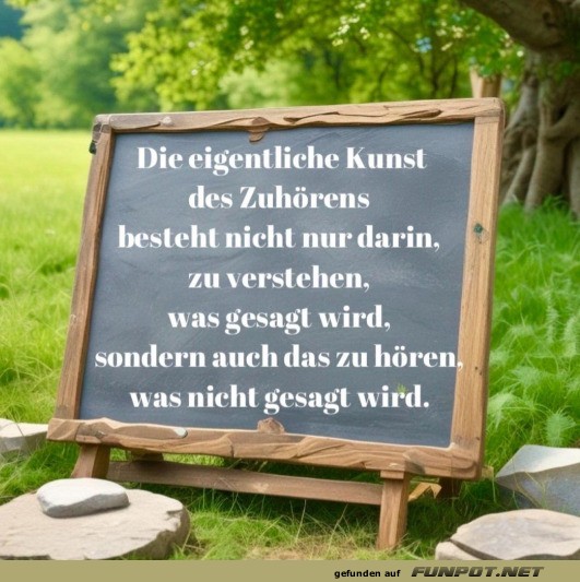 Kunst des Zuhrens