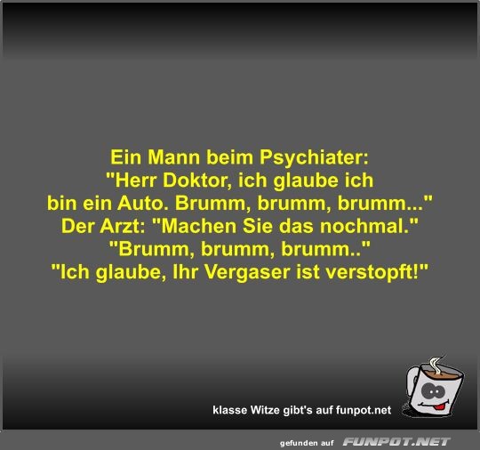 Ein Mann beim Psychiater