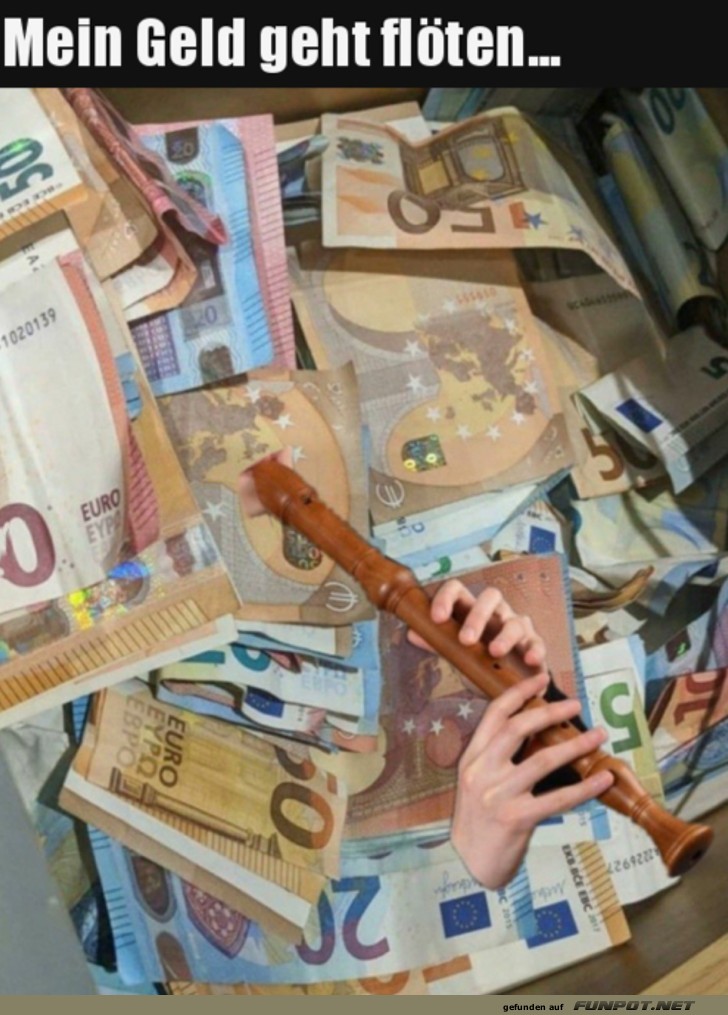 Geld geht flöten Geld geht flöten