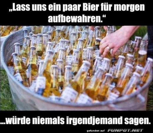 Kein Bier aufheben