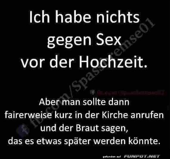 Sex vor der Hochzeit