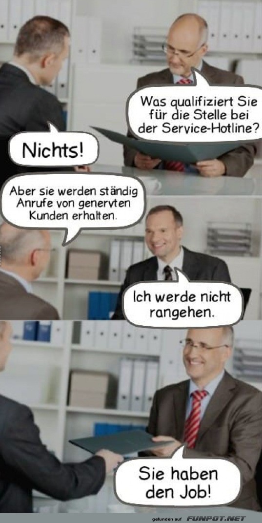 Sie haben den Job