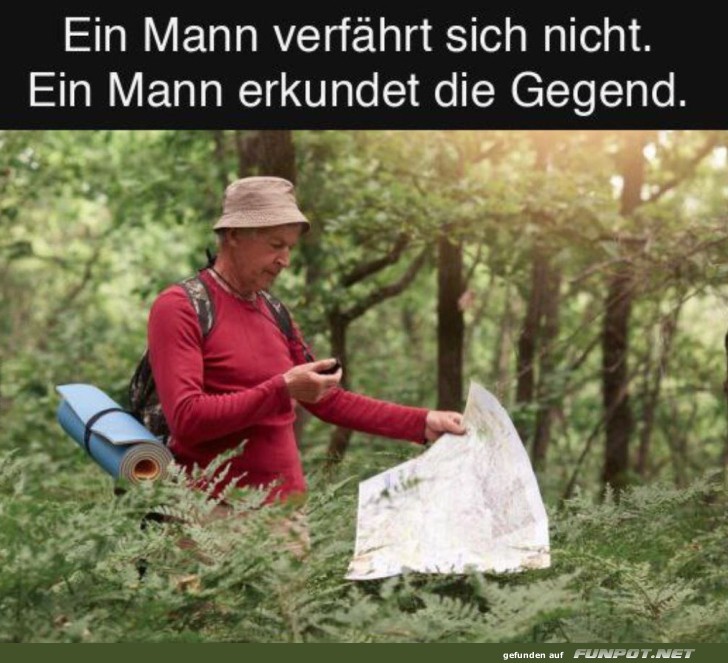 Mnner verfahren sich nicht