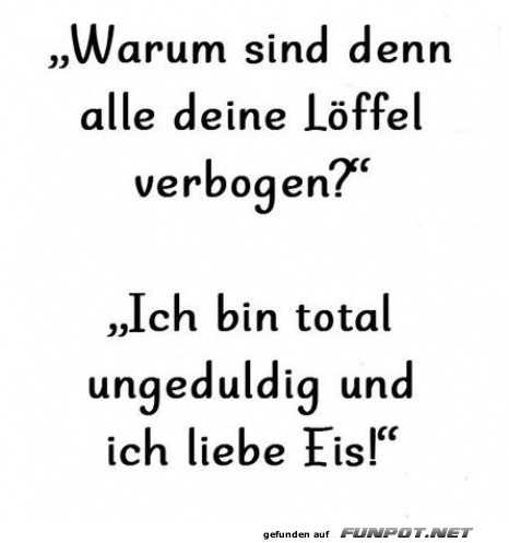 Lffel verbogen