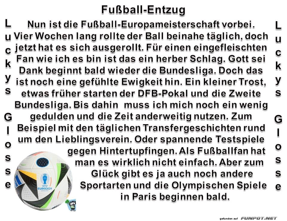 Fussball-Entzug