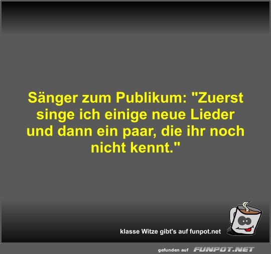 Snger zum Publikum