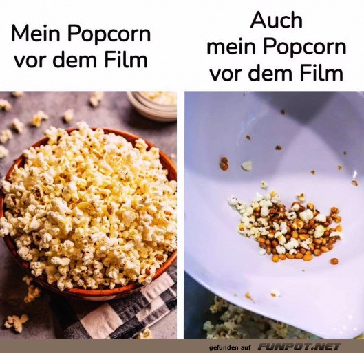 Popcorn vor dem Film