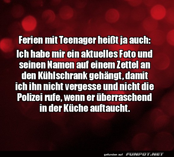 Ferien mit Teenager