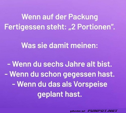 Zwei Portionen