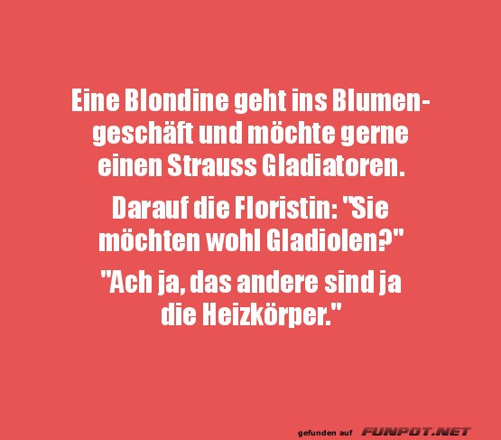 Blondine im Blumenladen