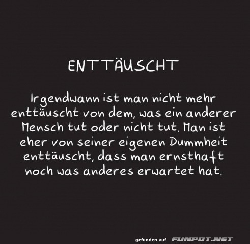 Enttuscht