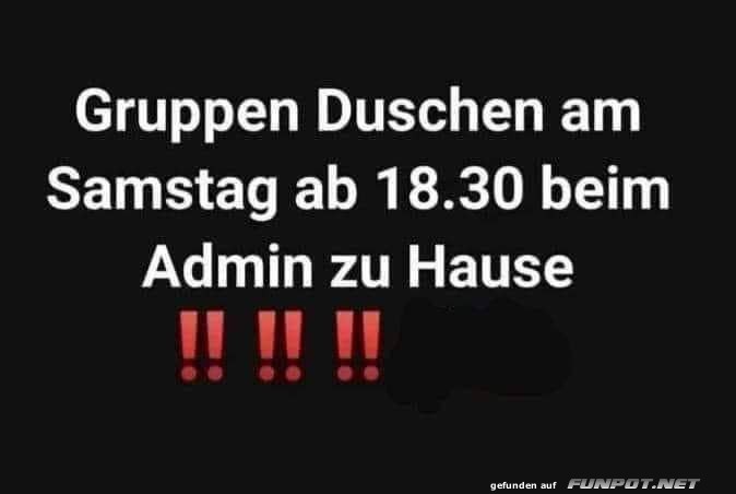 Gruppen duschen