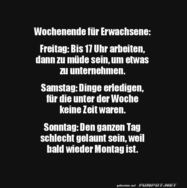 Wochenende fr Erwachsene