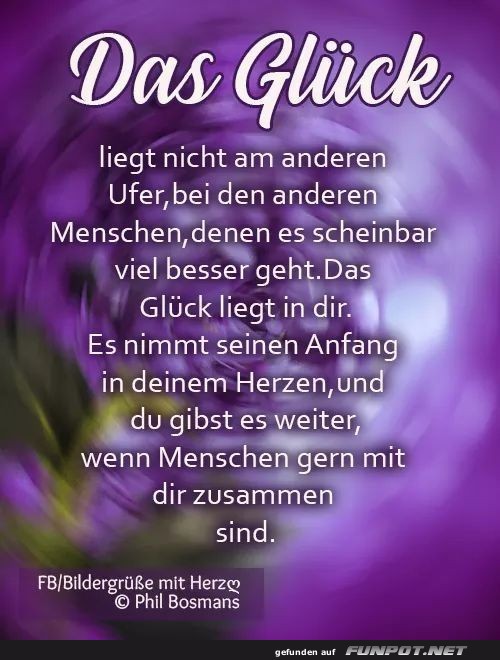 Das Glck liegt nicht am anderen Ufer
