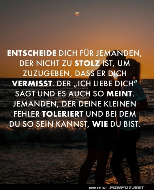 Entscheide dich für Jemanden Entscheide dich für Jemanden