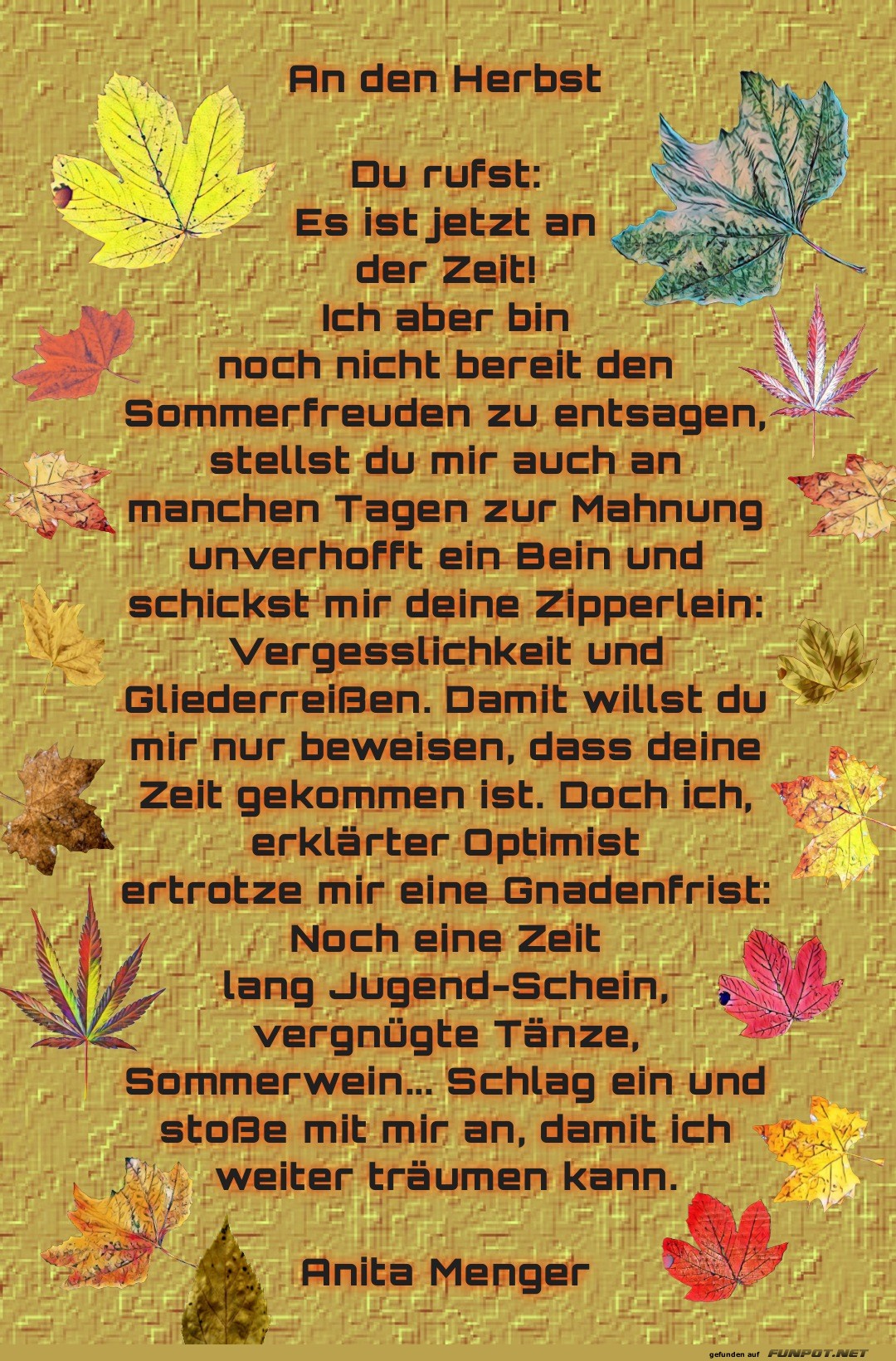 an den herbst