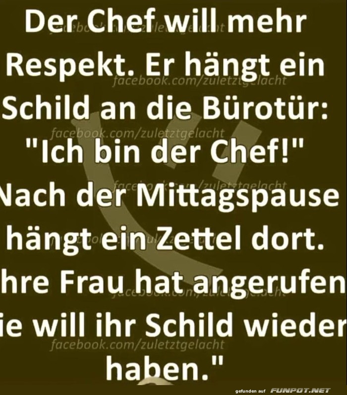 Der Chef will mehr Respekt
