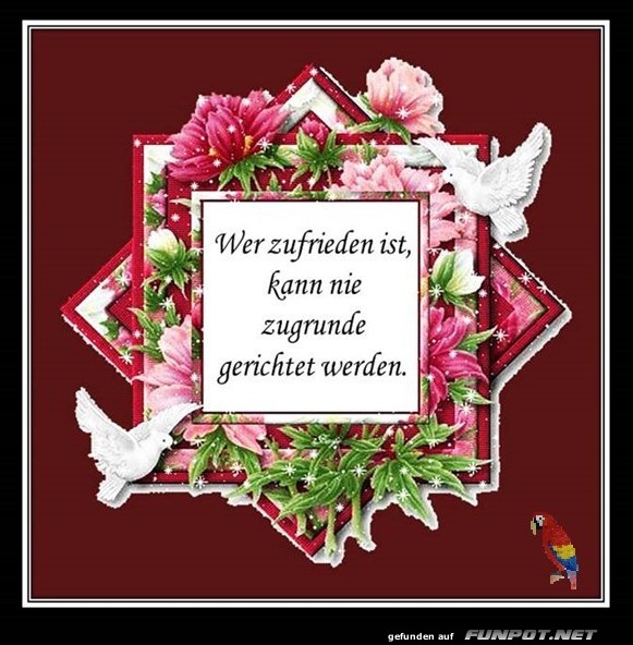 Wer zufrieden ist