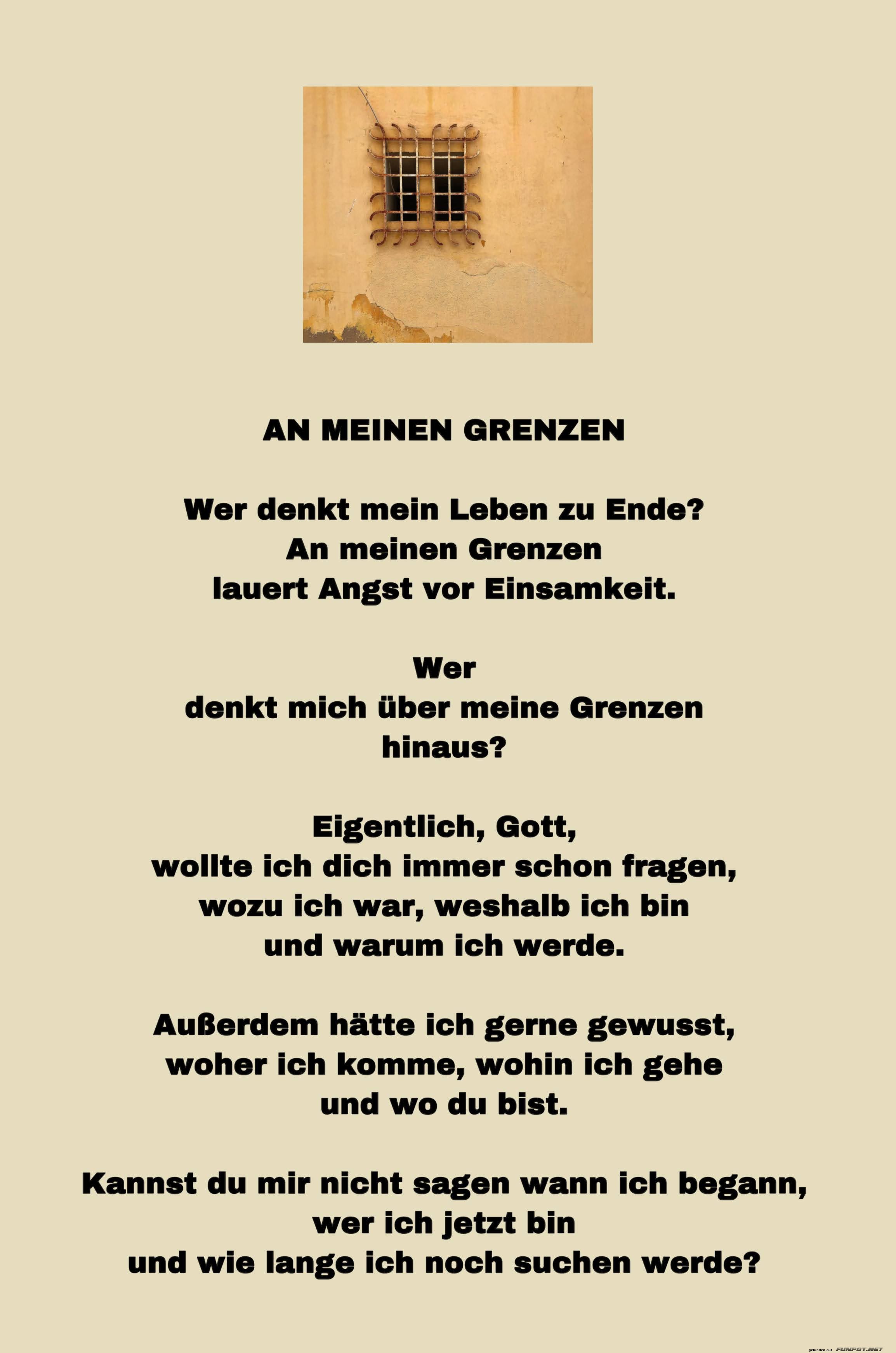 An meinen Grenzen