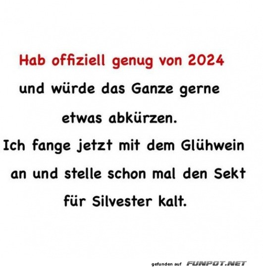 Genug von 2024