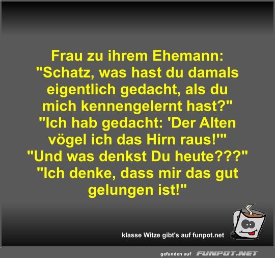 Frau zu ihrem Ehemann