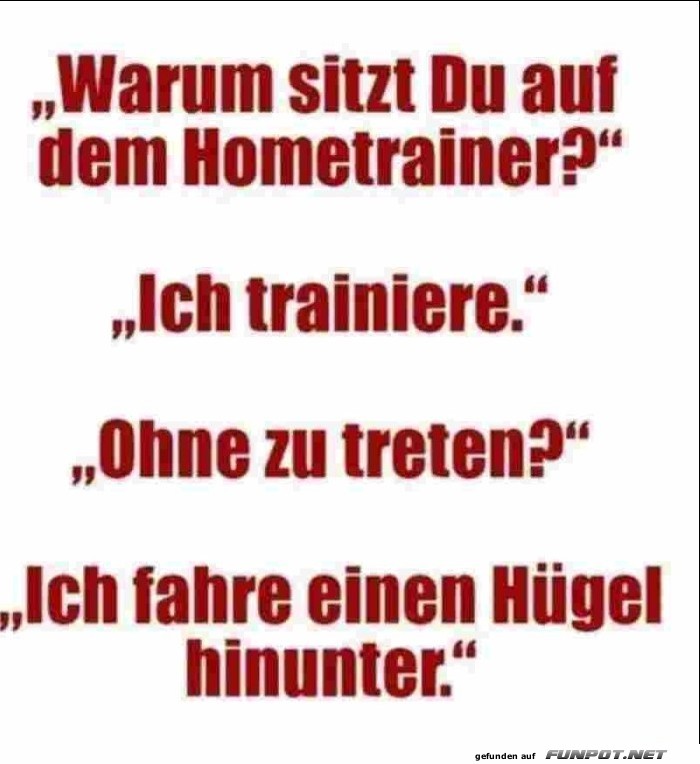 Ich trainiere