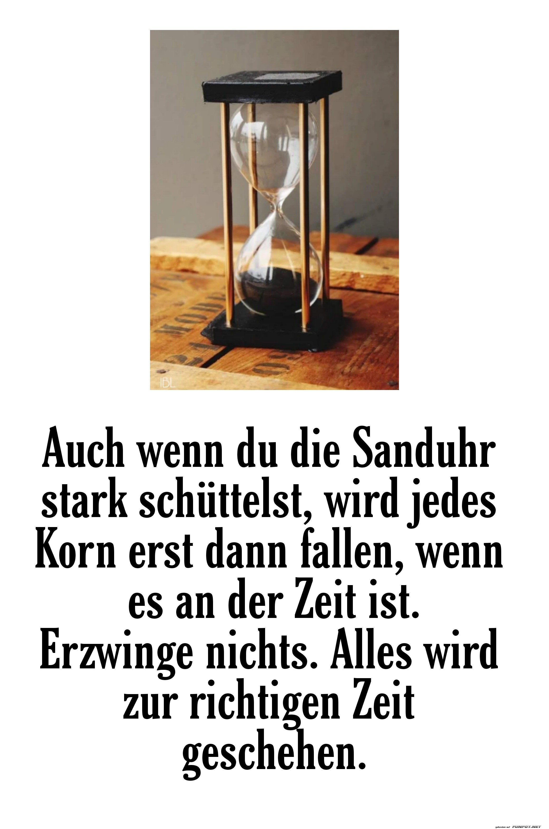 Auch wenn du die Sanduhr