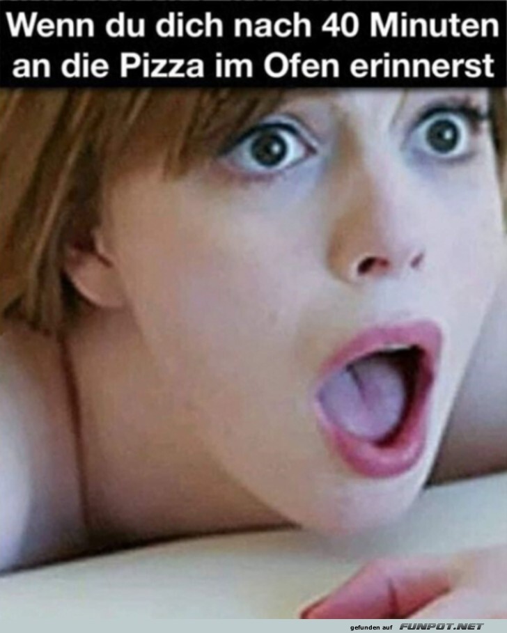 Pizza im Ofen vergessen