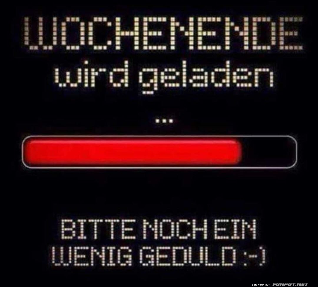 Wochenende wird geladen