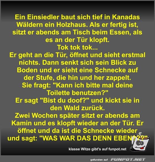 Ein Einsiedler baut sich tief in Kanadas Wldern ein...