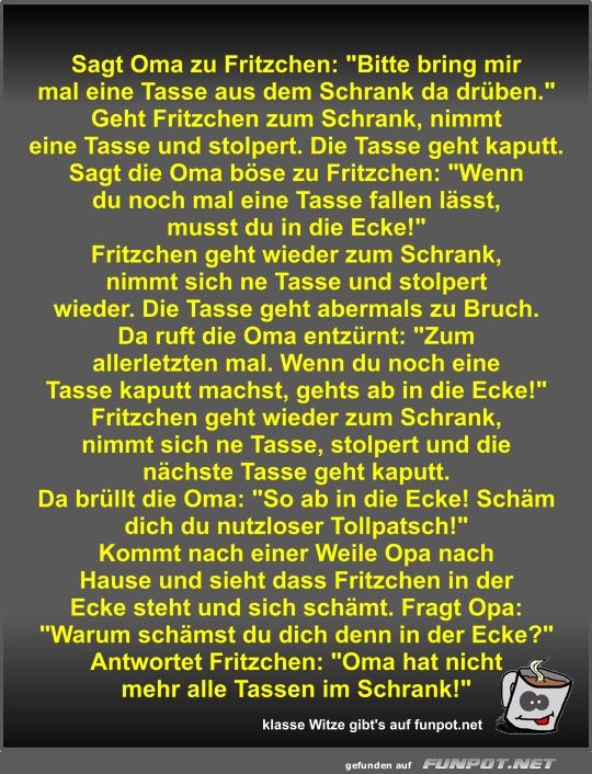 Sagt Oma zu Fritzchen