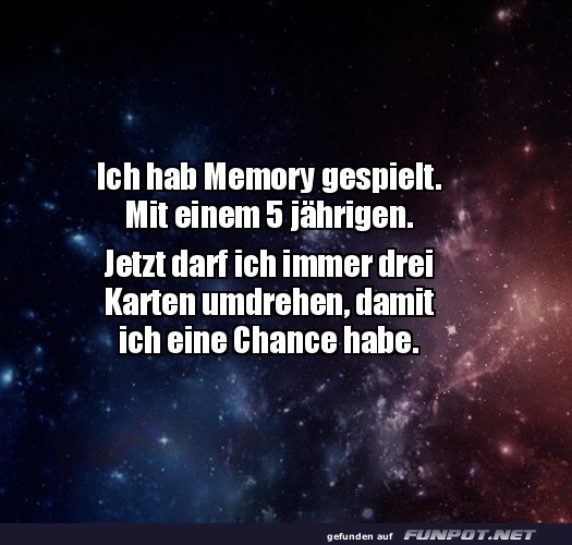 Memory gespielt