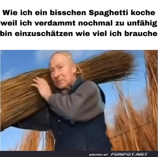 Mal wieder zu viel Spaghetti kochen